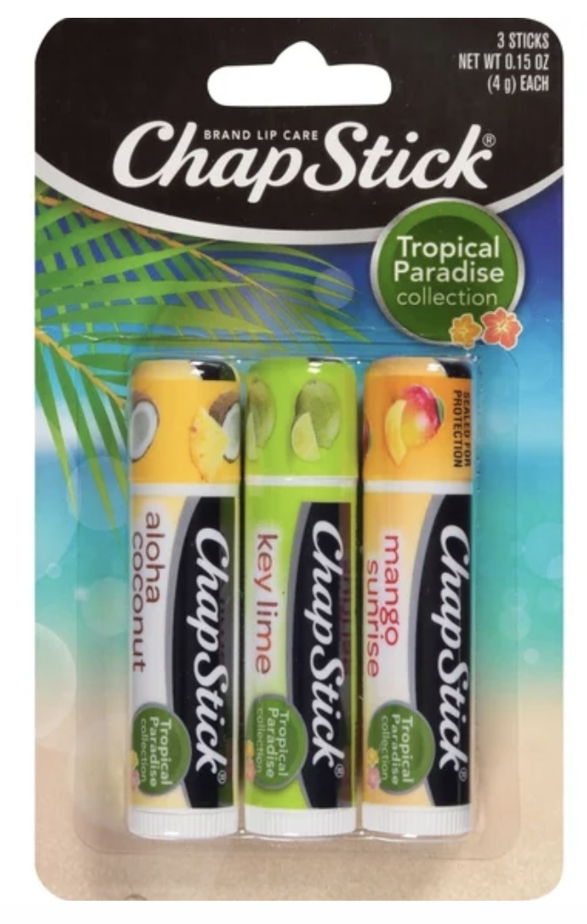 ChapStick Tropical Paradise Collection Mango, Lime and Coconut Lip Balm NIP